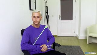 Bleached Twink Gets Rough DeskFuck Action