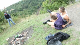 Euro Hotties Get Wild – Hardcore Sex On The Hillside