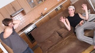 Hot Bareback Fun – Caleb & Thomas on the Couch