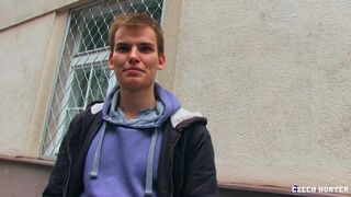 18-Year-Old Twink Cums Hard During Hot POV Ass Fucking - XXX Gay