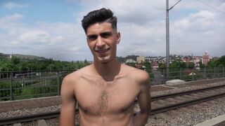 Hot Euro Guy Fucked on Train Tracks - Steamy OutdoorGay Sex