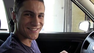 Shy Car Enthusiast Sucks Cock & Gets a facial - Gay XXX