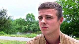 Czech Twink Gets Paid for Hot Outdoor Gay Sex Action