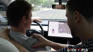 Intense Car Tease with Kane Hardy & Thomas Rosewood