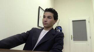 Young 18+ Stud Gets Loaded During Sexy Casting Call - Filthy Scouts Seduce