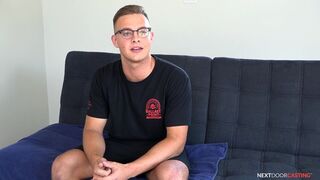 Justin Weston in Glasses Cumming Hard - Nextdoor Casting Hotness
