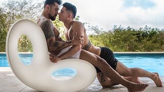 Hot Boomer Banks & Ricky Roman Enjoy Steamy Outdoor Gay Sex in Nature