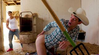 Gay CowBoys 18+ Roman & Michael Get Raw in Wild Neighborly Action