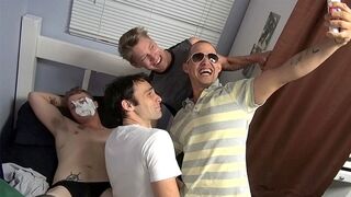 Derek Nocturne & Matt Watson Gang Bang a Stud at Dick Dorm