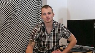 Hairy-Assed Euro Stud Enjoys POV Cock Sucking