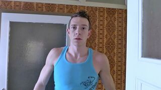 Shredded Stud Moans While Taking a Monster Cock - Deep Dildo Delight