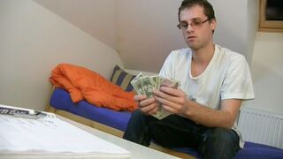 Broke Geek Gets Fucked On Camera by Debt-Hungry Dude
