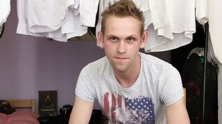Skinny Debtor Tormented by Double-Sided Dildo Pleasure