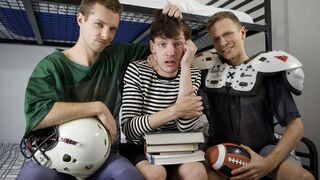 Three Twinks Go Bareback for a Scorching Gay Foursome Adventure