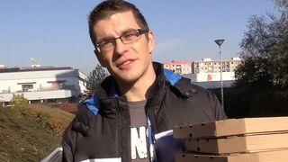 Ripped Pizza Guy Gets Loaded After HardcoreGay Anal Action