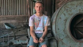 Blonde Twink Gets Fucked Hard at Abandoned Farm - HotGayPorno