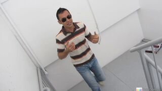 Stranger Surprises Emilio Sands with Public Gay Blowjob and Facial