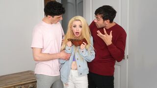 Lola Fae's Tight Ass Torn by Stepbrothers' Huge Dicks in Wild Anal Threesome