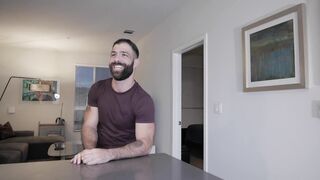 Muscle stepdaddy Fucks Hairy Pup Raw on Birthday, Making Him Scream Loudly