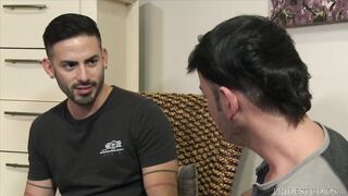 Neighbor Takes Care of Injured Friend, Making Him Cum Hard