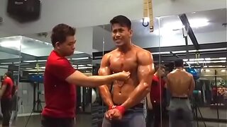 Asian Gym Slave Gets Nipple Play During Intense Gay Workout