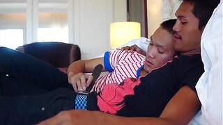 Daniel and Guy Enjoy Intense Bareback Fun with Hot Asian Twinks 18+