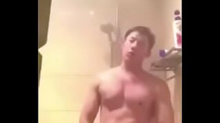 Muscular Asian Hunk Flexes in a CuteGay Cam Session