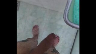 Hot Brazilian Amateur L King Enjoys Steamy Solo Bathtub Fun