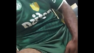 Excited Brazilian Fan Masturbates Publicly in Sexy Uniform
