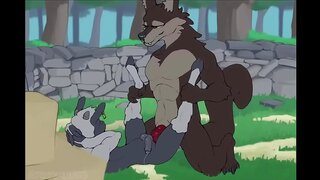 Steamy Wolf and Sheep Furry Fun in Hot Gay Anal Adventure
