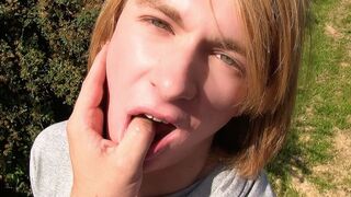 Long-Haired Hottie Sucks Cock & Gets Juicy Facial - XXXGay