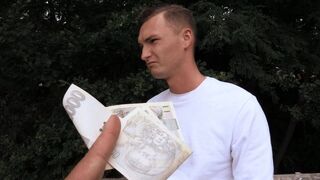 Thirsty Gay Guy TakesDick Under the Tree - XXXGay