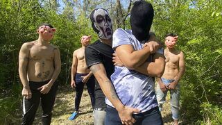 Twink-y Latino Boys 18+ Get Wild in Outdoor Gang Bang Fun