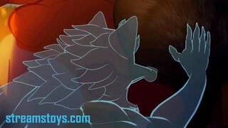 Chubby Furry Dudes Enjoy Public Gay Blowjob by the Campfire