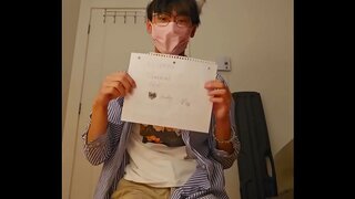 Asian Teen 18+ in White Socks Swallows Cum During Sweet Gay blowjob