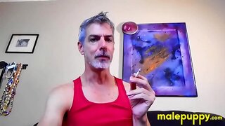 Richard Lennox Enjoying Nasty Tub Session & Smoking HotGay Action