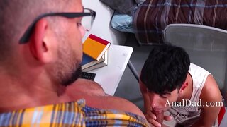 Rob Quin Tangles With Stepson Miguel in Hot Forbidden Family blowjob