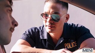 Colton Reece Fucks 18+ Twink HarriStepSon Hard at the Police Station