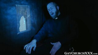 Priest Fulfills Sinful Desires in Forbidden Church Gay Sex