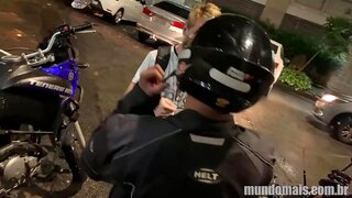 Motorbike Driver Feasts on 18+ Twink’s Juicy Cock in Scorching Blowjob