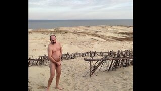 Enjoying Solo Outdoor Masturbation by the Sea in Public Gay Fun