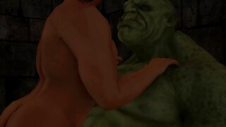 Gay Orc Toyed by Monster in Intense 3D Hentai Anal Action