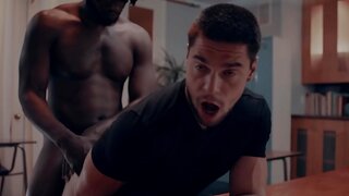 18+ White Boy 18+ Craves Big Black Cock for First-Time Anal Thrills