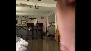 Muscular Dude Enjoying Fuzzy Blanket During Hot Solo Masturbation