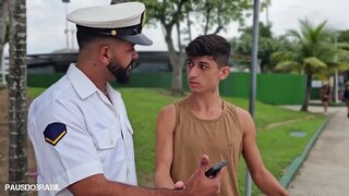 Captain Enjoying Blows from Twink in Steamy 18+ Gay Sex Scene