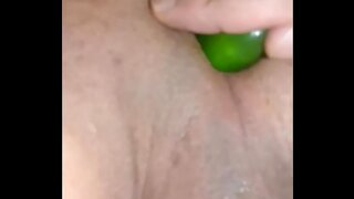 Gay Man Enjoys Cucumber Fun Exploring His Own Anal Pleasure