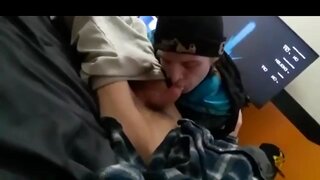 Buddy Sucks Me Off and Swallows My Load in Homemade Gay Sex
