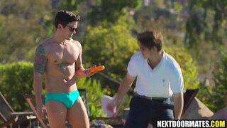 Dakota Payne Tempts New Pool Guy in Scorching Jock Anal Adventure