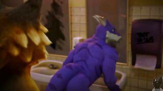 Furry Ass Play in Bathroom Bliss – Blowjob & Handjob Fun