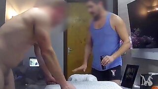 Amateur Massage Turns into Hot Gay Blowjob Action